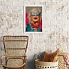 elegant retro wall art cheerful lady
