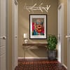 elegant retro wall art cheerful lady
