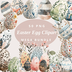 Elevate Your Easter Creations with Our Charming Easter Egg Clipart Bundle!