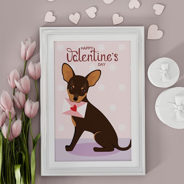 Happy Valentine's Day: Heartfelt Puppies-with-tulips