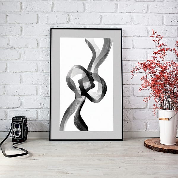 Hand-drawn art Digital Wall Art - Together