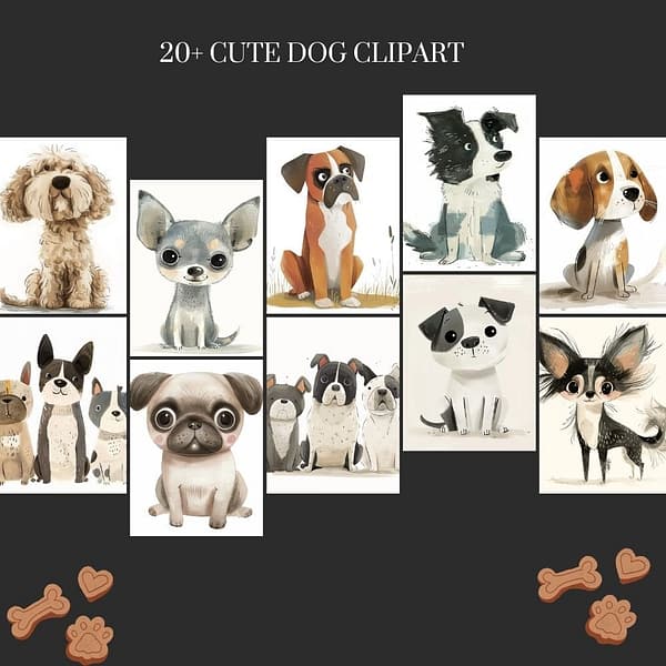 20 Adorable Dog Clipart Images