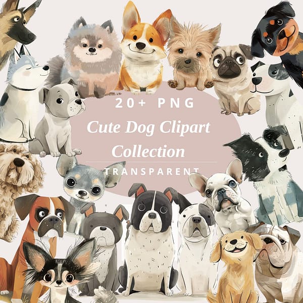 20 Adorable Dog Clipart Images