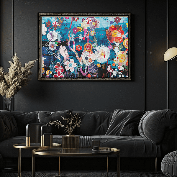 23-Piece Wall Art Bundles: Vibrant Murakami & Kusama Inspired Prints and Triptychs