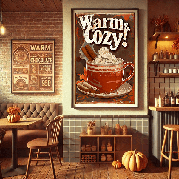 Cozy Retro Hot Chocolate Poster - Instantly Transform Your Space with Warmth! - Image 7