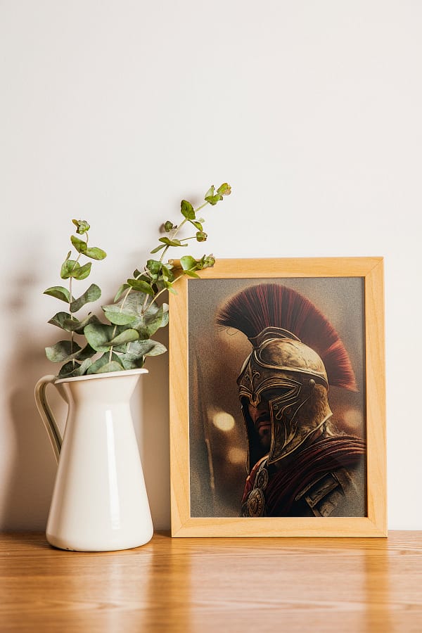 Printable Wall Decor: Bold and Vibrant Gladiator Portrait